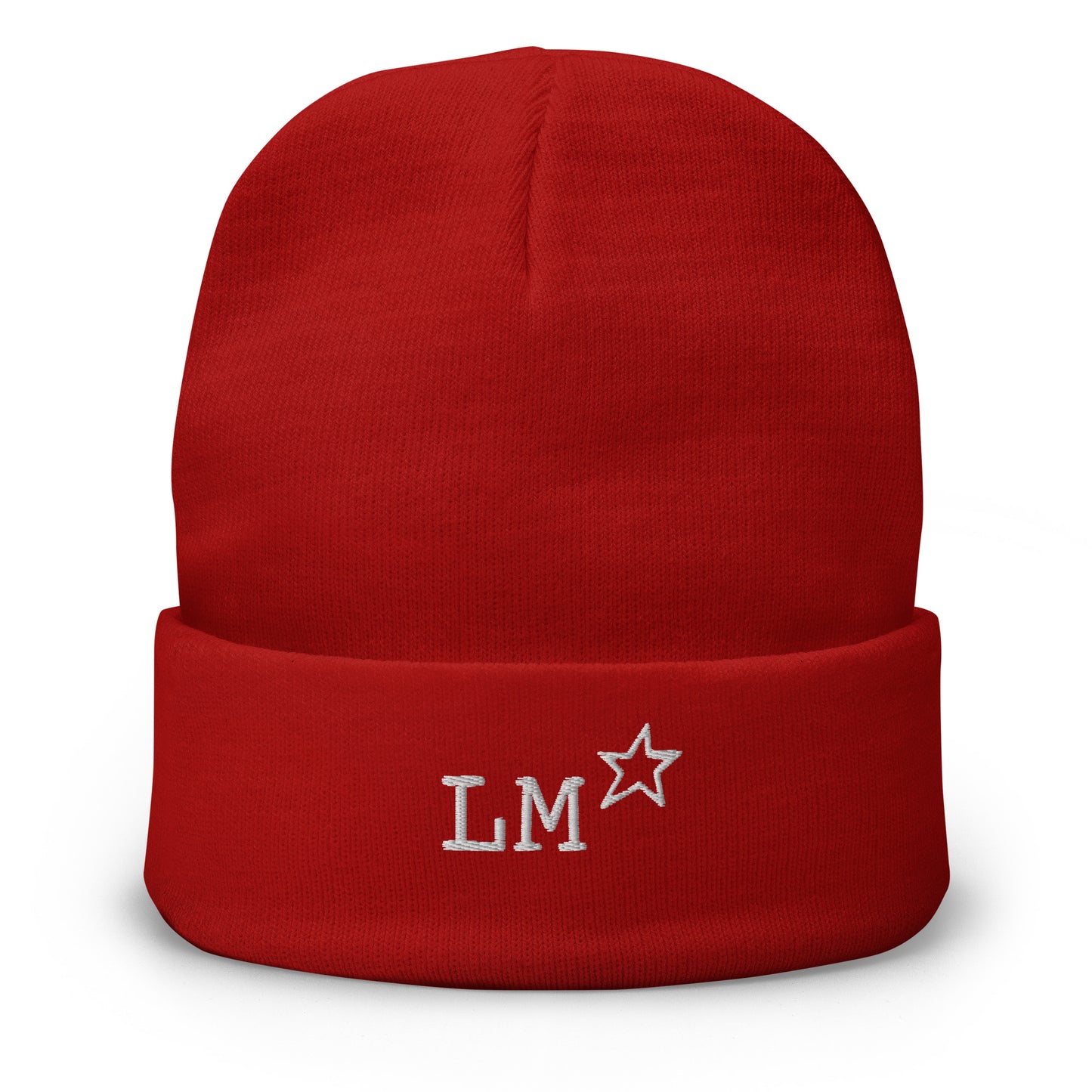 Embroidered logo beanie hat