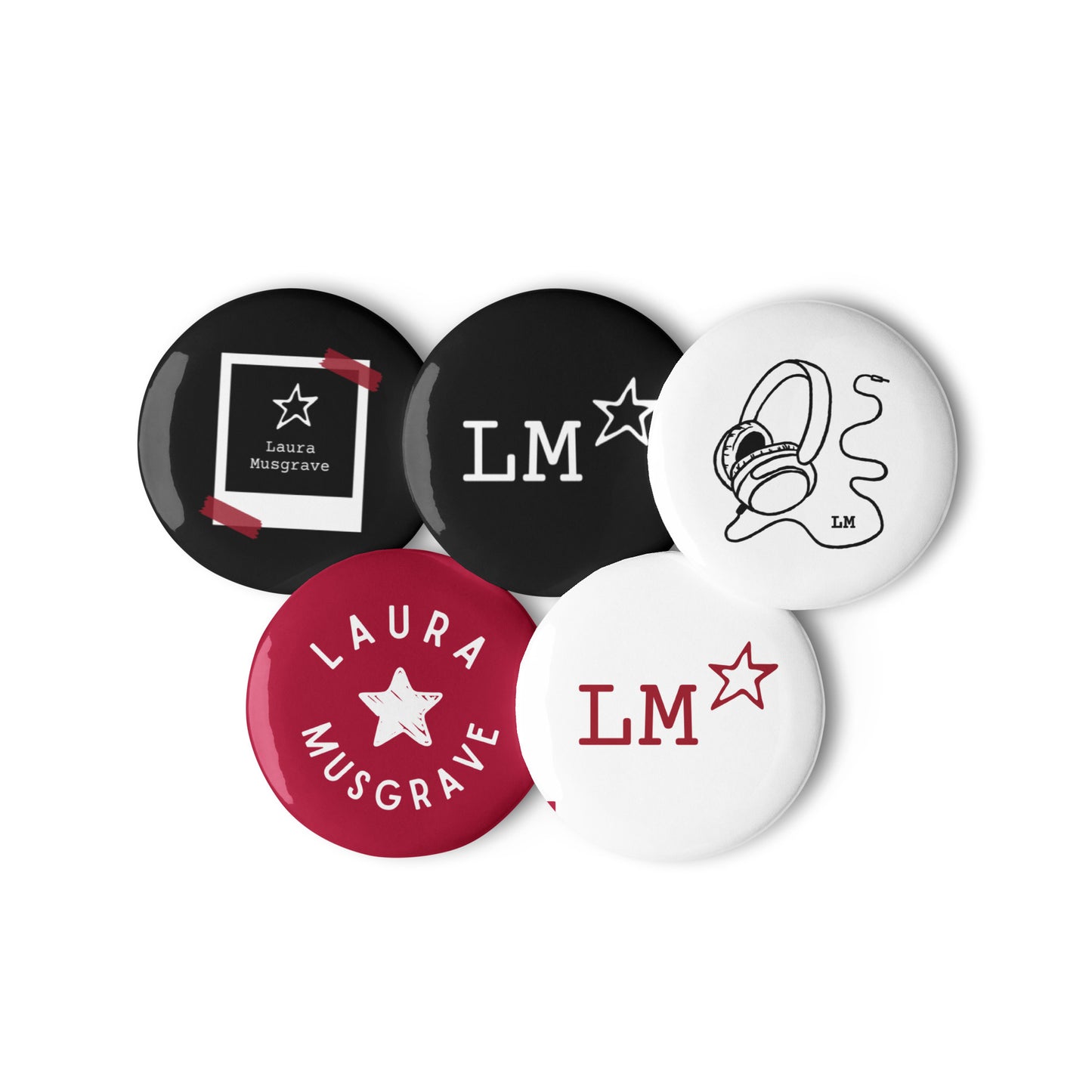 Set of LM pin buttons